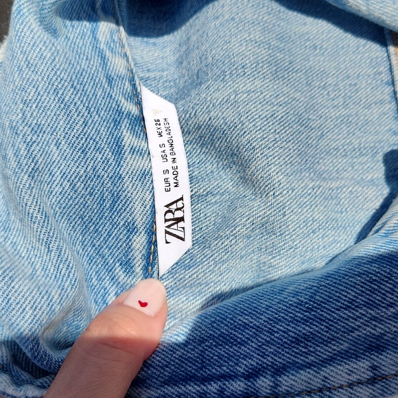 ZARA DENIM ROMPER SIZE SMALL - Picture 7 of 10